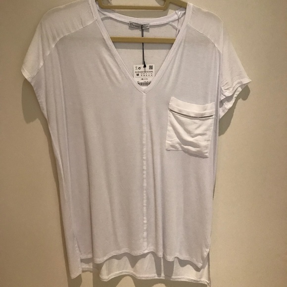 White Zara basic T - Picture 1 of 2